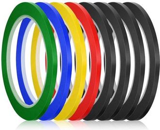 No Brand Rollos De Cinta Adhesiva De Pizarra Blanca De Colores, Tiras De Cinta Cuadriculada Autoadhesiva Para Gr&aacute;ficos Y Marcado, Ideales Para La Escuela, La O
