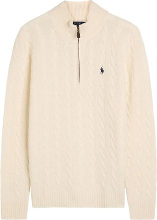 Polo Ralph Lauren cable-knit half-zip sweater - Neutrals