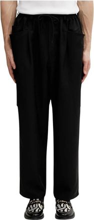 Yohji Yamamoto Sport Uniform UT Straight Leg Broeken - Heren - Straight fit broeken - Zwart - XL - Polyester - Broeken