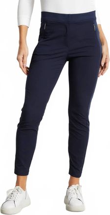 Anatomie Ipant Hybrid Zip Front Slim Fit Pant In Navy