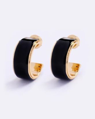 Emma Pills Glow Hoops in Black Glo at Nordstrom