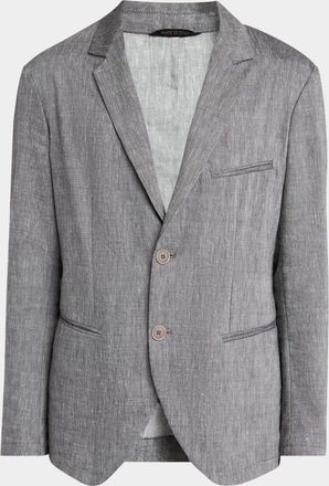 Giorgio Armani Mens One Shot Linen-Wool Sport Coat