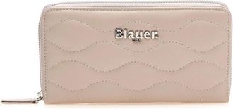 Blauer Gewatteerde Portemonnee met Ritssluiting - Dames - Portefeuilles - Beige - ONE Size - Accessoires