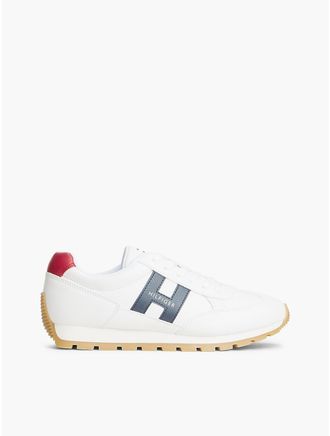 Tommy Hilfiger Womens Hilfiger H-Logo Runner Sneaker - Open White - US 6.5 / EU 37