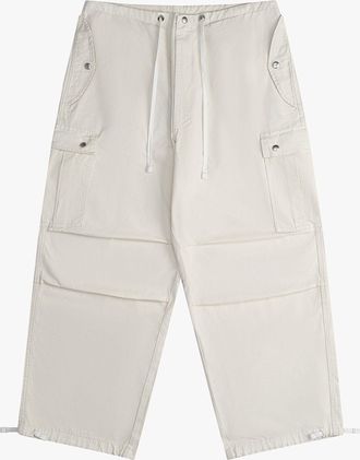 Rhude White Cotton Cargo Womens Pants