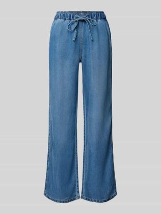 Only Regular Fit Wide Leg Jeans mit elastischem Bund Modell GRETA in Jeansblau Melange, Gr&ouml;&szlig;e XS/32