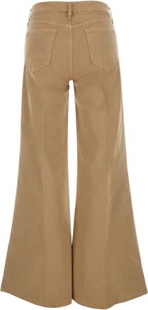 Mother Womens Jeans The Roller Fray Brown Cotton