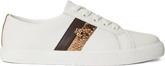 Ralph Lauren Snakeskin Accent Low-Top Sneakers