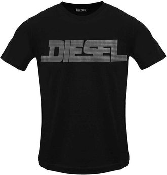 Diesel Heren Monotone Logo T-Shirt (Totale Verduistering)