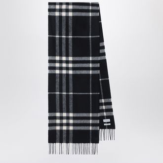 Burberry Black Check cashmere scarf