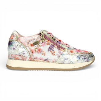 Laura Vita Laura Vita Gycmo 58 dames sneakers met roze bloemenprint van leer