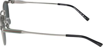 Gucci Mens Sunglasses Gg1875s 002 Silver Green 48-21-145 Metal