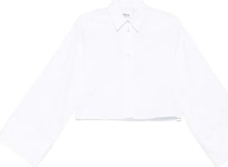 Erika Cavallini Semi Couture Camicia crop - Bianco