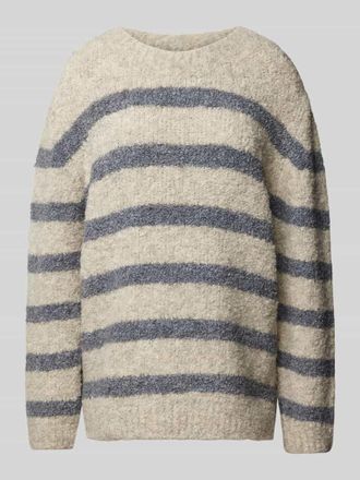 Smith & Soul Oversized Strickpullover mit Rundhalsausschnitt in Offwhite, Größe M