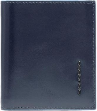 Piquadro Blue Square Card Holder - unisex - Portefeuilles - Blauw - ONE Size - Katoen - Accessoires