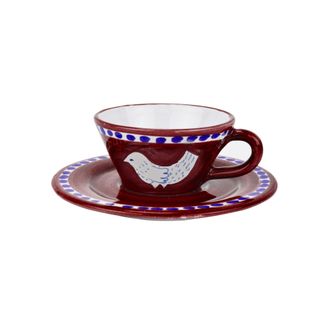 Arcucci burgundy feather cup te c/p