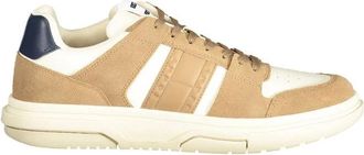 Tommy Hilfiger Beige Polyester Sneaker - Heren - Sneakers - Beige - 44 EU - Polyester - Schoenen