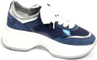 Hogan Maxi I Active Sneakers - Dames - Sneakers - Blauw - 35 1/2 EU - Leer - Schoenen