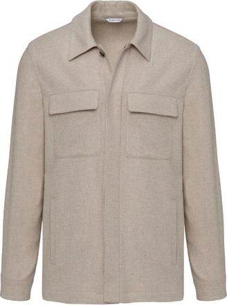 Manuel Ritz Blazer Giacca Camicia - Heren - Zomerjassen - Beige - M - Jassen