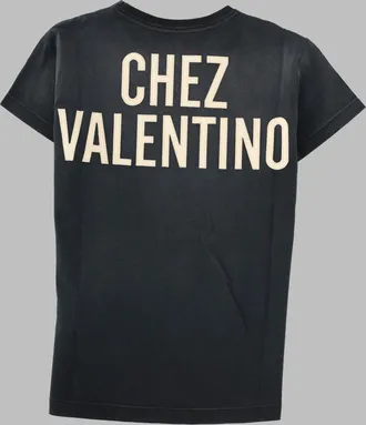 Valentino Printed Cotton T-Shirt - Black