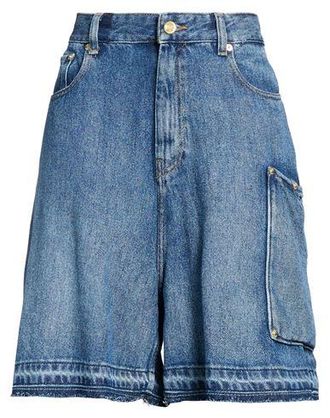 Ganni BOTTOMWEAR - Denim shorts on YOOX.COM