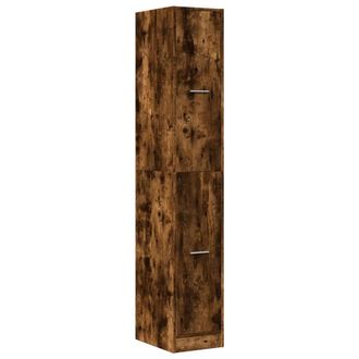 Berkfield Home Elegant Apothecary Cabinet&not;Smoked Oak 30x41x174.5 cm Engineered Wood in Brown