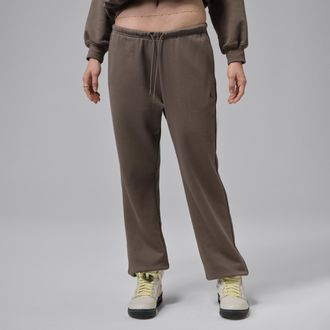 Nike Jordan Womens Jordan Sport Crossover Dri-FIT Fleece Pants in Brown | IB2504-051