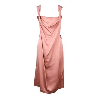 Vivienne Westwood Kleedjes, Dames, Roze, L, Storm Midi Jurk