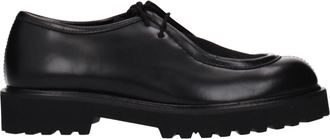 Max Mara Zwarte Leren Oxfords En Derbies