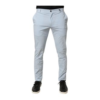 Daniele Alessandrini Slim-fit Trousers, male, Blue, Size: M Skinny Dress Trouser Pants