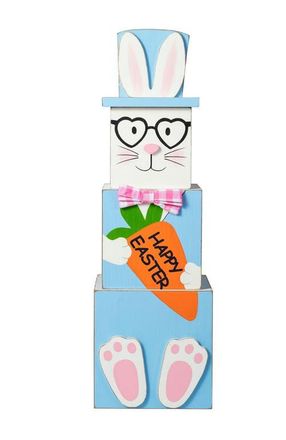 Glitzhome 24H Double Sided Wooden Porch Decor Easter and July 4th in Blue at Nordstrom, Size Medium