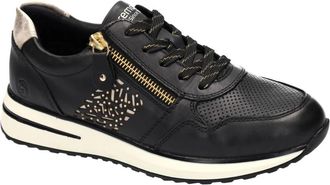 Remonte D1G00-03 Sneaker - Dames - Sneakers - Zwart - 40 EU - Leer - Schoenen