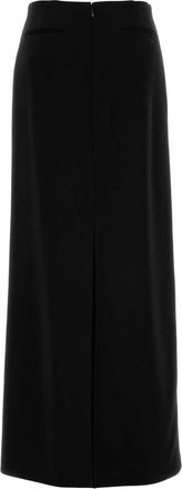 Fendi Womens Skirt Black Virgin Wool Elastane