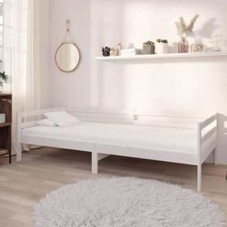Les Tendances Les Tendances - Sof&aacute; Cama Con Cajones Madera De Pino Maciza Blanco 90x200 Cm Vidaxl