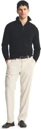 Naadam Signature Cashmere Long Sleeve Polo in Black at Nordstrom, Size Xx-Large