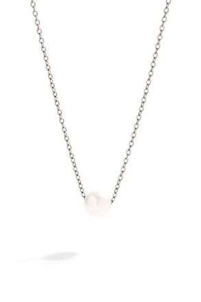 Mint & Lily Floating Pearl Necklace in Silver at Nordstrom