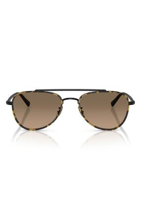 Oliver Peoples 52mm Sacoye Polarized Pilot Sunglasses in Matte Black/sandstone at Nordstrom