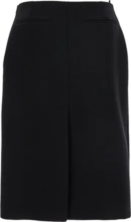 Gucci Womens High Waist Wool Skirt With Logo Detail Black