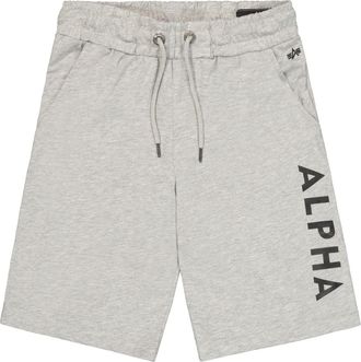 Alpha Industries Shorts ALPHA INDUSTRIES Alpha Jersey Short, Herren, Gr. XXL, Normalgr&ouml;ssen, grau (grau heather), Obermaterial: 100% Baumwolle, Hosen Shorts