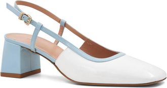 Bruno Magli Womens Tasa Slingback Leather Pumps In Light Blue