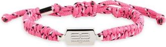 Balenciaga Saint Germain Braided Bracelet in 5112 Pink/black/white/silver at Nordstrom