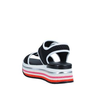 Hogan Platform Mesh Sandals - Black