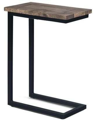 Simpli Home Skyler 18In Solid Mango/Metal Industrial C Side Table