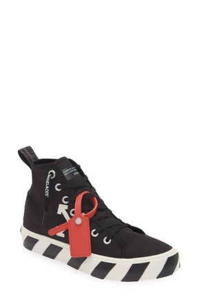 Off-white Mid Top Vulcanized Sneaker in Black White at Nordstrom, Size 10Us