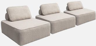 Sweeek Sof&aacute; Modular En Tejido Borreguito, 3 Plazas