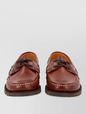 Paraboot leather boat shoes