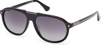 Web Eyewear WE0394 05B Mens Sunglasses Black Size 57