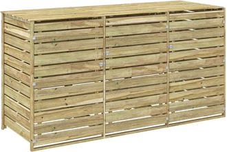 vidaXL Almacenamiento Para Contenedores De Basura Con Ruedas 240 L Vidaxl