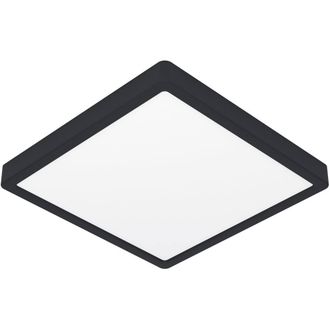 Loops Contemporary Black Square LED Ceiling Light for Modern Indoor Spaces