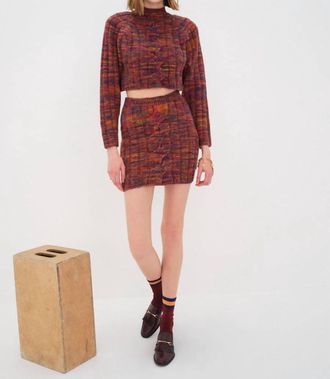 For Love & Lemons Ruby Turtleneck Sweater In Brown